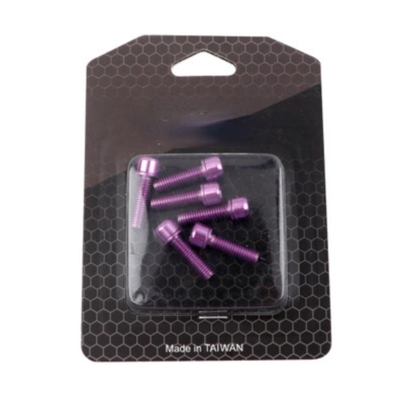 6Pcs/Set M5*18mm Bicycle Handlebar Screws Titanium-plated Colorful Stainless Steel Screws Stem Riser Screw Bolts