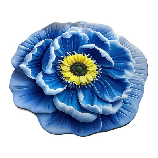 Diatomaceous Earth Floor Mat 3D Realistic Floral Design Non-Slip Absorbent Bath Mat Quick-Drying Soft