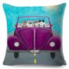 Cartoon Driving Car Cat Cushion Cover Decor Cute Pet Animal Pillowcase Polyester Pillow Case for Sofa Home Children Room 45x45cm