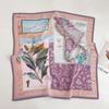 100% Silk Crepe Square Scarf Women Fashion Office Decorative Lace Neckerchief