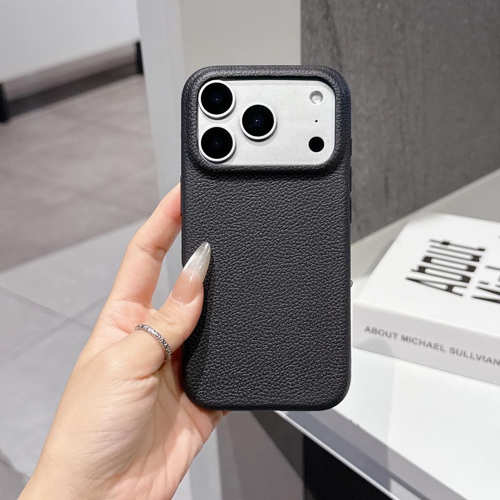 Luxury Leather Texture Phone Case For iPhone 17 Air 16 15 14 Plus 13 12 11 Pro Max Candy Color Matte Shockproof Soft TPU Cover