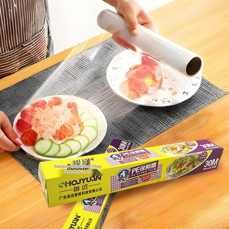 

Рулон пищевой пленки коммерческого класса для домашнего, кухонного и салонного использования - Безопасен для пищевых продуктов 30cm x 30m roll (2 boxes)