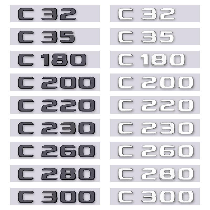 Nová Mercedes-Benz Třída C C200L C260L C300L 4MATIC Zadní Samolepka s Logem pro Modifikaci