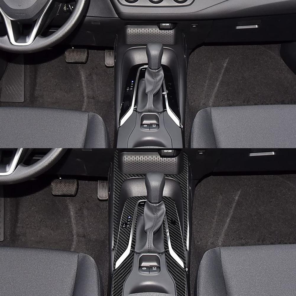 Kohlefaser Innenraum Auto Schalthebel Panel Verkleidung Abdeckung Aufkleber für Toyota Corolla 2019-2025 Styling Zubehör