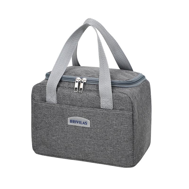 Double Pocket Thermal Insulation Bento Bag Aluminum Foil Thickened Thermal Insulation Lunch Bag with Rice Meal Bag Lunch Box Thermal Insulation Bag