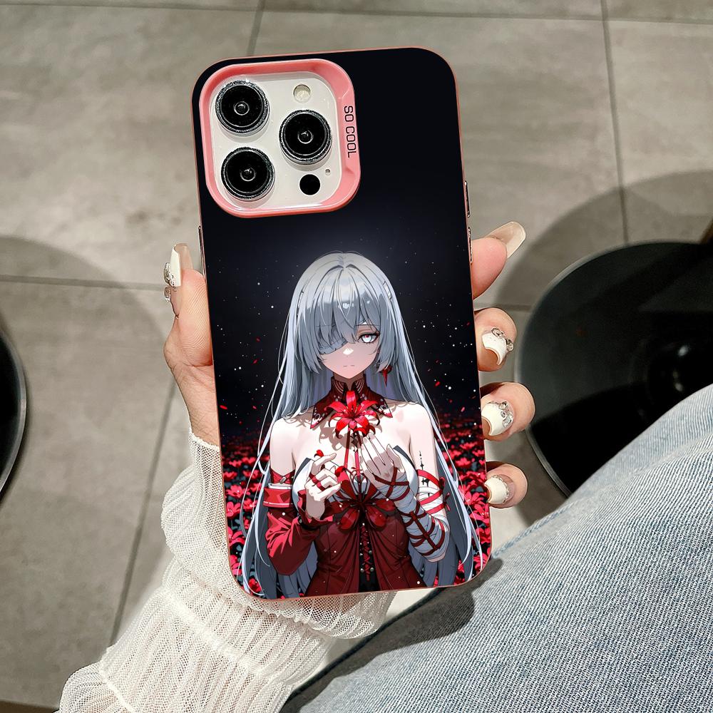 

Wuthering Waves Phrolova Phone Case for iPhone 17 16 15 14 13 12 11 X XR XS 8 7 Air Pro Max Plus Translucent Pink Colorful Cover iPhone XS Max
