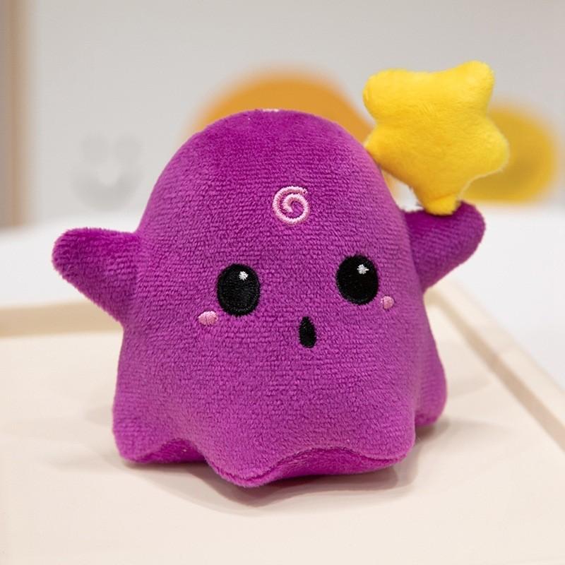 Charming Ghost Plush Backpack Accessory In Various Colors Soft And Cute Short Plush Toy