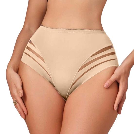 Women Middle Waist Underwear Spring Sheer Sexy Panties Summer Breathable Stretch Tummy Control Ladies Full Coverage
