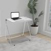 Folding Table, Clear Foldable Side Table, Tiny Desk for Home Office, Small Computer Desk, Portable Laptop Table for Small Spaces