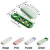 Vitamin Container Mini 3 Grids Pill Box Sealed Moisture-Proof Pill Storage Box Waterproof with Lids Pill Box Office