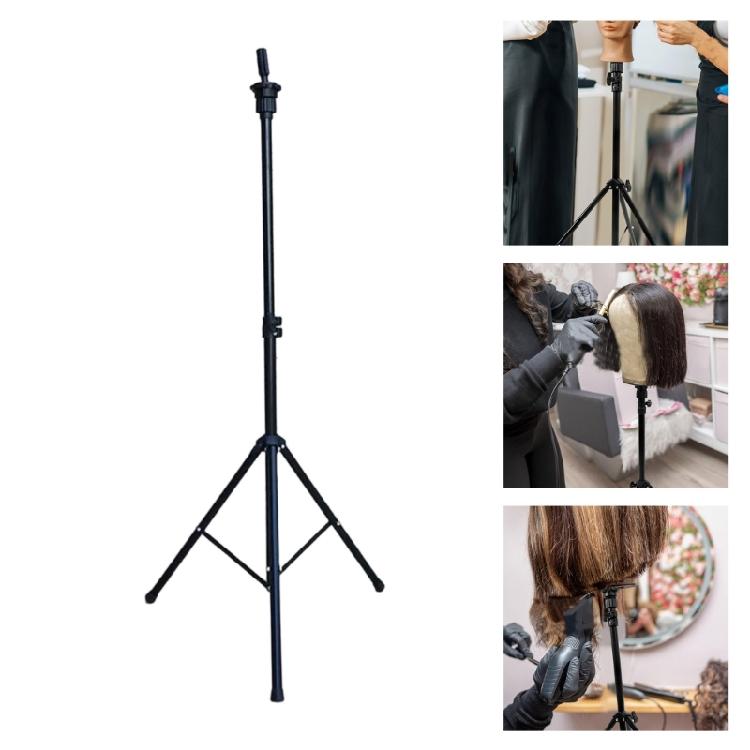 Salon Adjustable Height Wig Holder Stand With NonSlip Tripod Base For Precise Haircutting Practice Foldable Rustproof