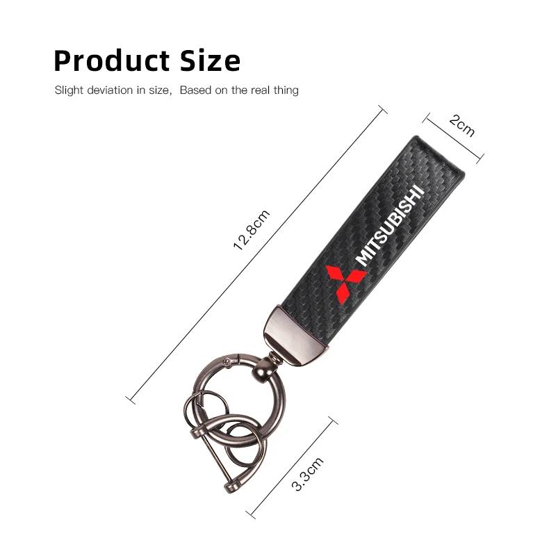 for Car Exquisite Carbon Fiber Keychain Auto Styling Custom Key Ring Mitsubishi Colt I200 Outlander Pajero Lancer Triton Jinxuan