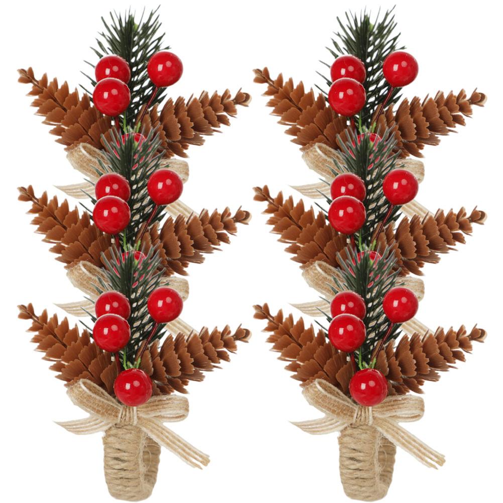 6Pcs Christmas Napkin Rings Berry Wreath Design Xmas Napkin Buckles Simulation Berries Party Table Decor Xmas Serviette Buckle