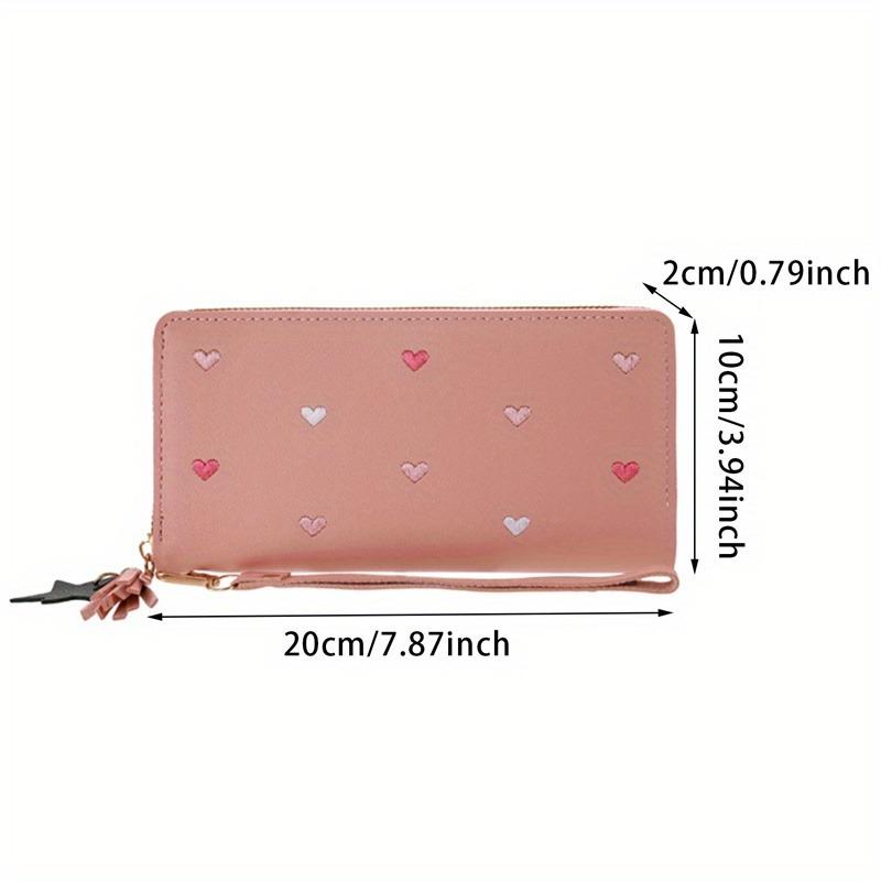 Women Long Wallets Purses Luxury Love Heart Wallets for Ladies Girl Money Pocket Card Holder Female Wallets Phone Clutch Bag