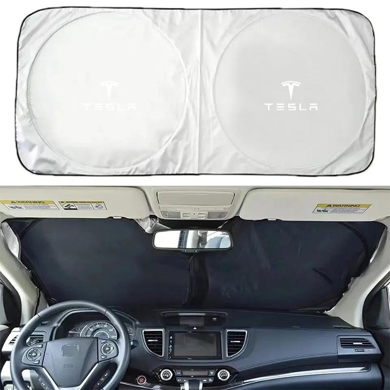 Pare-soleil de pare-brise de voiture Visière Bouclier de protection UV Pour Tesla Model 3 Y S X Cybertruck Juguete Roadster Coil Bonina