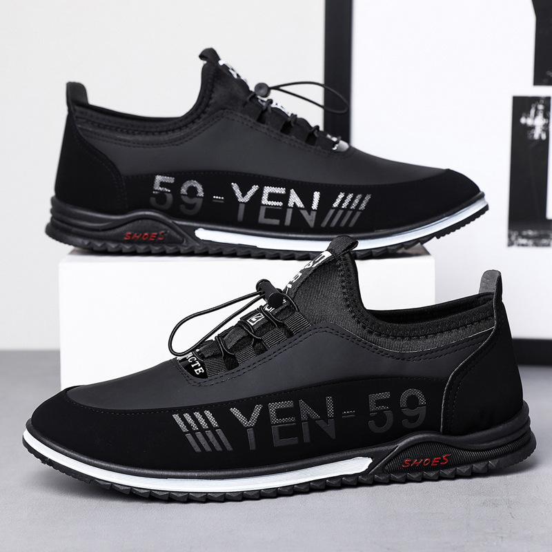Men's Spring and Autumn New Fashion Casual Shoes Soft Sole Soft Surface Comfortable One Pedal Lazy Shoes Leather Surface Men's Shoes