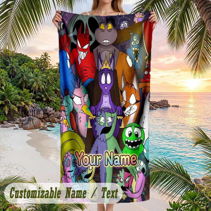 Garten of Banban Beach Towel, Personalized Custom Text, Quick Dry Soft Large Towel For Swimming Pool Travel