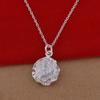 Rose Flower 925 Sterling Silver Plated Jewelry Set: Earrings, Necklace, and Bracelet in European and American Fashion.
