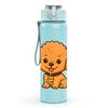1PC Puppy Dog Pet Cute Cartoon 750ml Color Plastic Sports Water Bottle Leakproof Flip Straw Lid Suitable for Sports Office Home Use