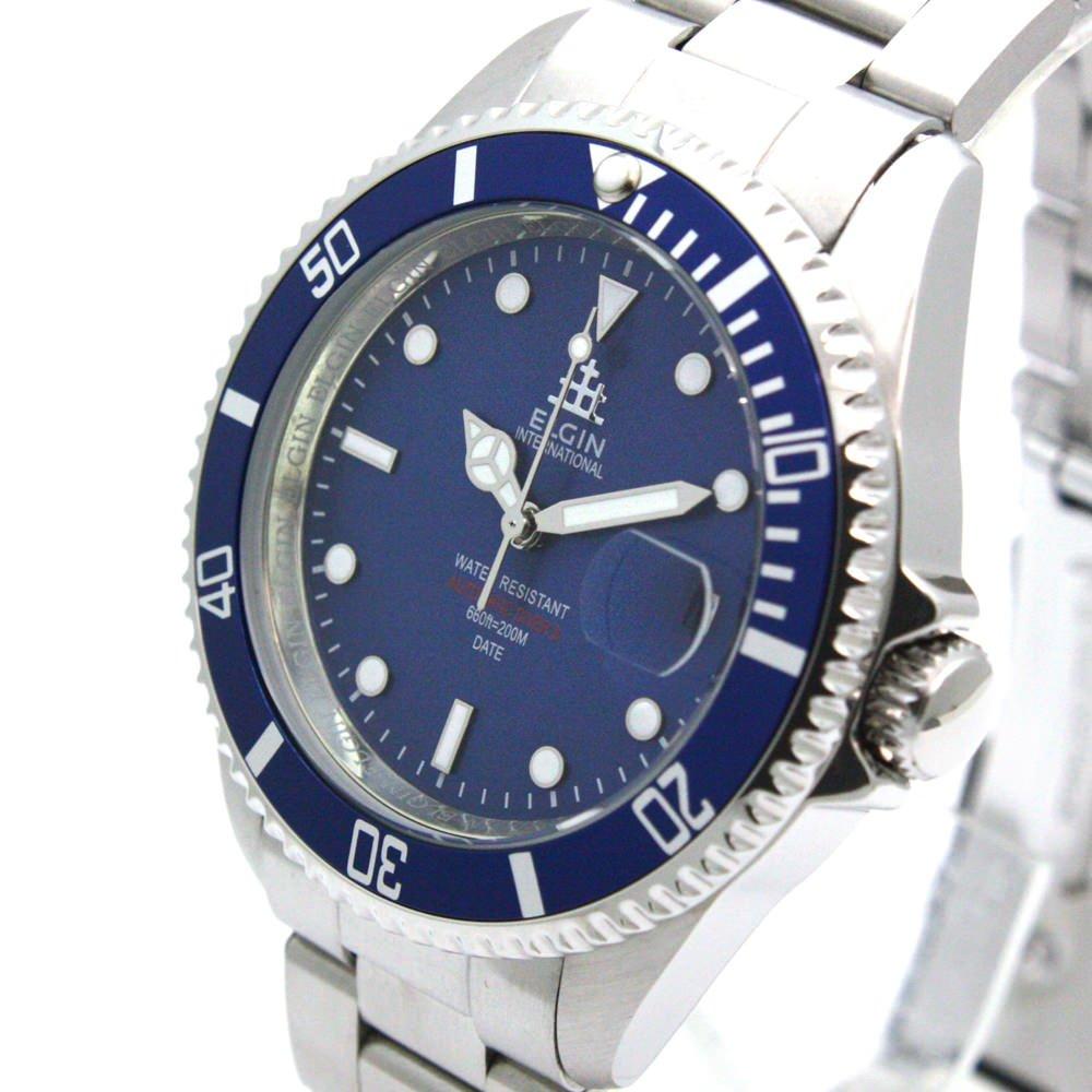Elgin FK1405S-BL Men's Silver Watch