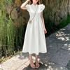 ZANZEA Women Casual Stand Collar Fly Sleeve Summer Elegant Dress