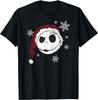 Fashion Casual Nightmare Before Christmas Snowflake Holiday Short Sleeve T-Shirt Unisex
