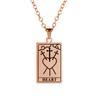 Cazador Tarot Cards Necklace The Star World Fortune SUN Moon Tarot Neck Chain Stainless Steel Vintage Punk Jewelry for Women Men