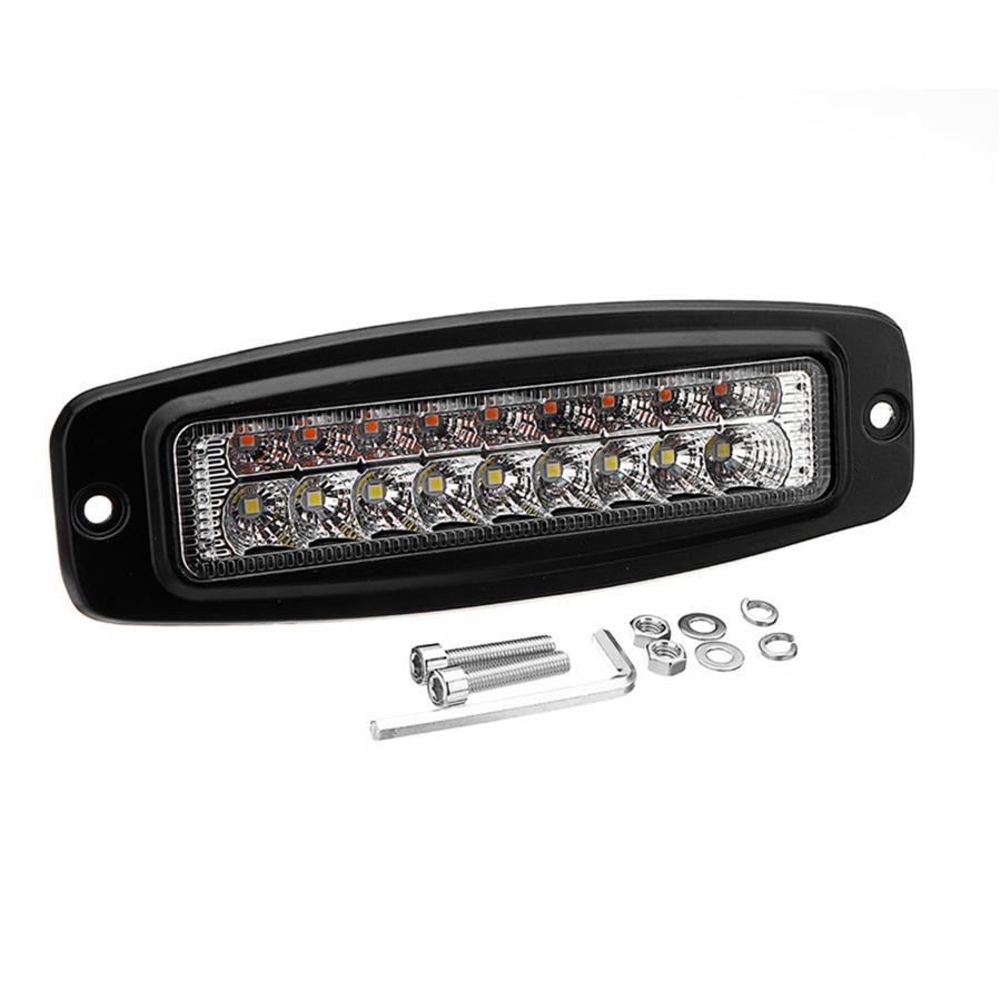 

7.3 Inch Flush Mount 18LED 54W 5400LM Dual Color Led Work Light for Off-Road 4x4