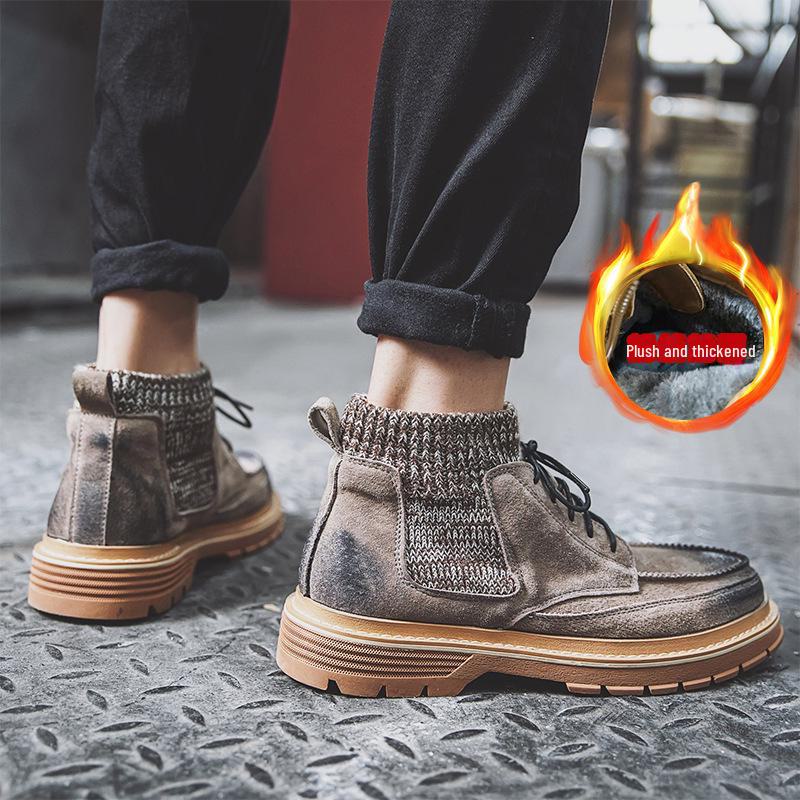 

Мужские ботинки Martin из натуральной кожи осень 2020 года — модные короткие ботинки в стиле милитари и рабочий стиль 44