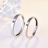2PCS 925 Sterling Silver Ring Adjustable Open Couple Engagement Rings for Women Men Wedding Ring Party Fashion Jewelry Gift