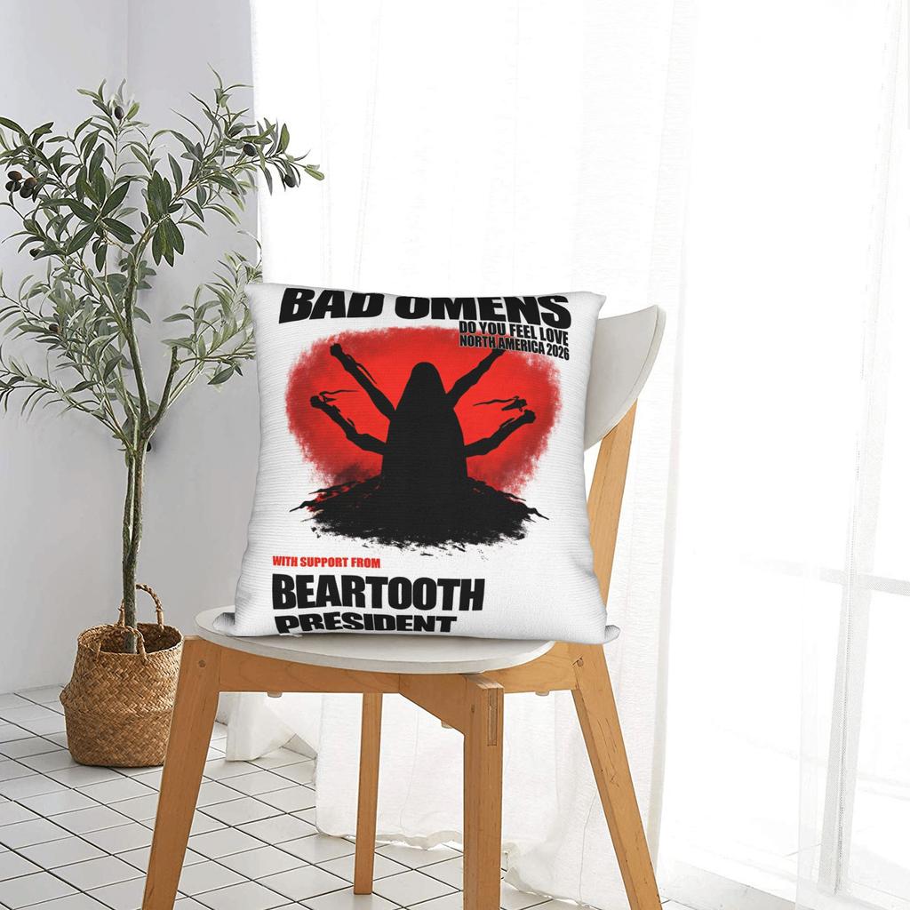 Bads Omensss Do You Feel Love Tour Pillow Cover Square Cushion Cover Morden Pillow Case For Office Car Home Decor