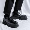 Men's casual leather shoes business dress big head platform wedding groom black summer men's shoes 59260-R