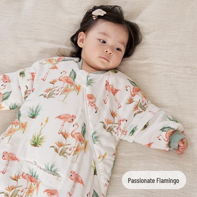 Xiaoan Dan Baby Sleeping Bag: Autumn/Winter Bamboo-Cotton Quilted Anti-Kick One-Piece Leg Wrap