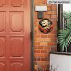 2D Flat 1pc/2pcs, Decorative Plaques and Ornaments Sign, Round Aluminum Halloween Wall Plaque, Retro Engraving Full Moon Bats Pumpkin Decor