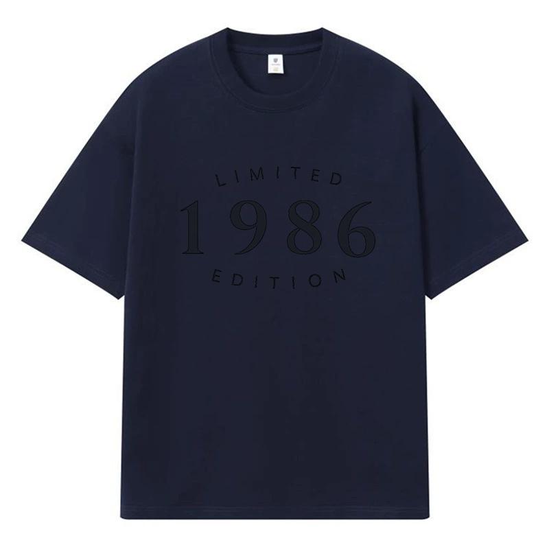 1986 Limited Edition Printed Graphic Streetwear Y2k Harajuku Clothes 100% Cotton T Shirt Casual Oversized Summer Men T-shirt