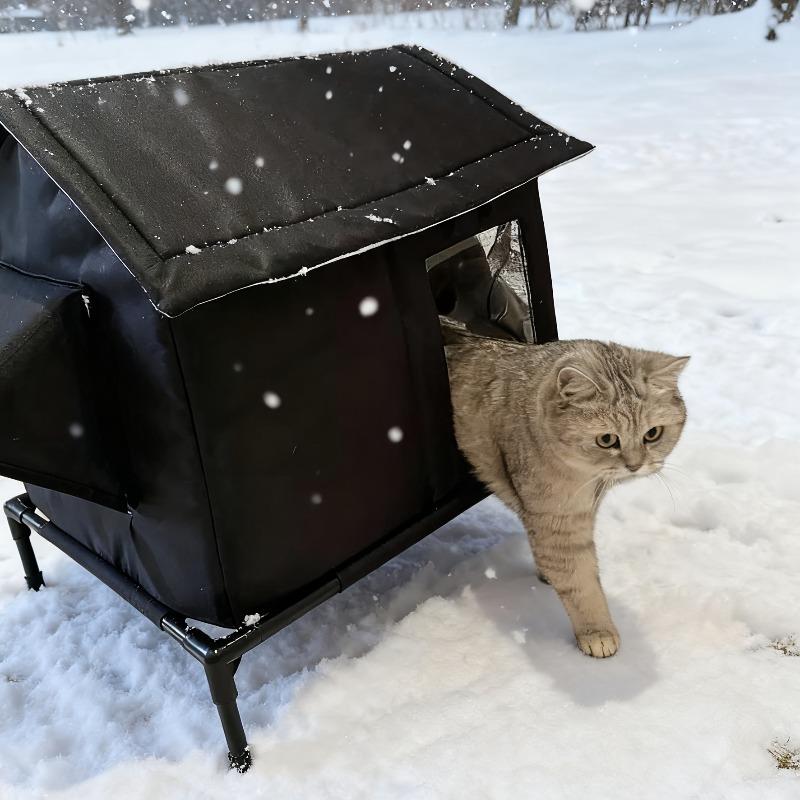 Winter Warmes Katzennest Outdoor Katzenschutzhaus Isoliertes Streunerkatzenhaus Boden Thermoisolierung Haustier Kätzchen Nest Höhle Katzenzelt