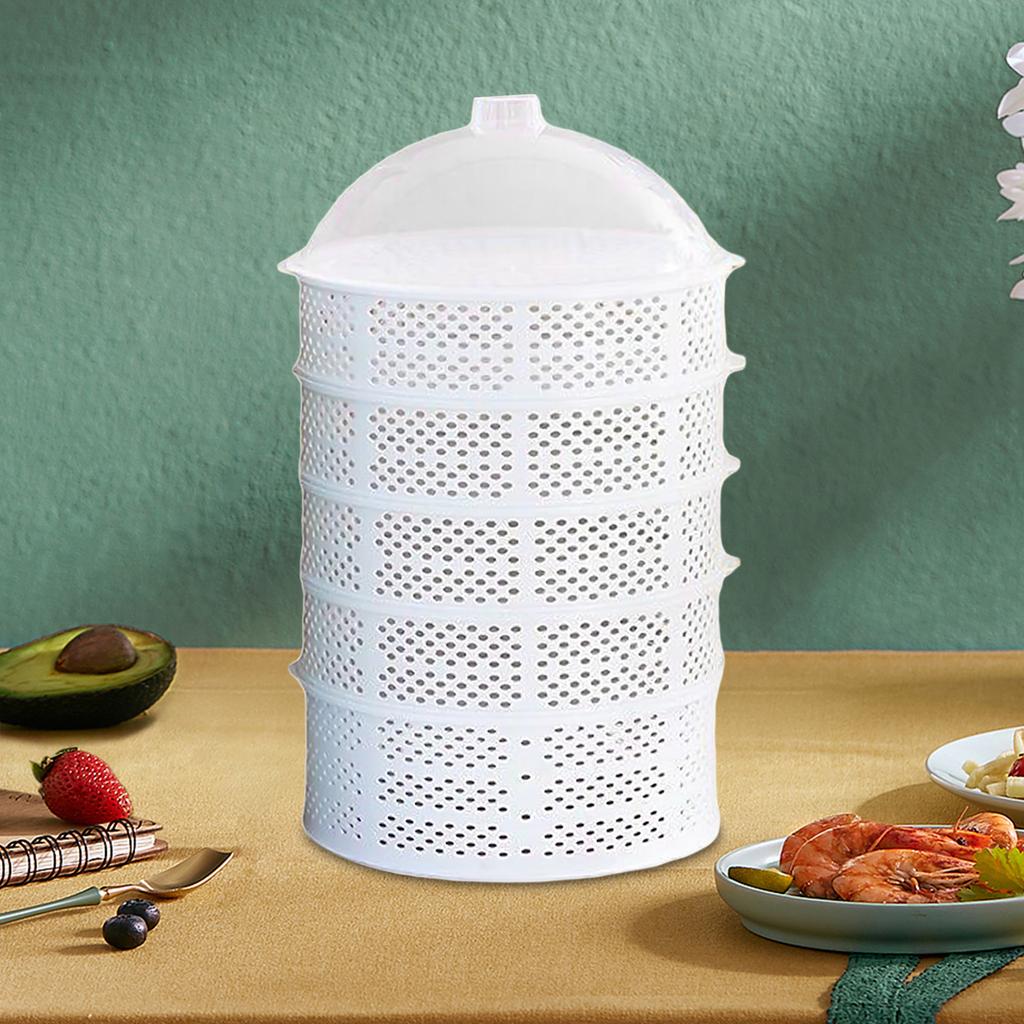 6 Layer Food Cover Dustproof Reusable Plate Serving Cover Draining Basket for Barbecue Party Supplies BBQ Home Restaurant