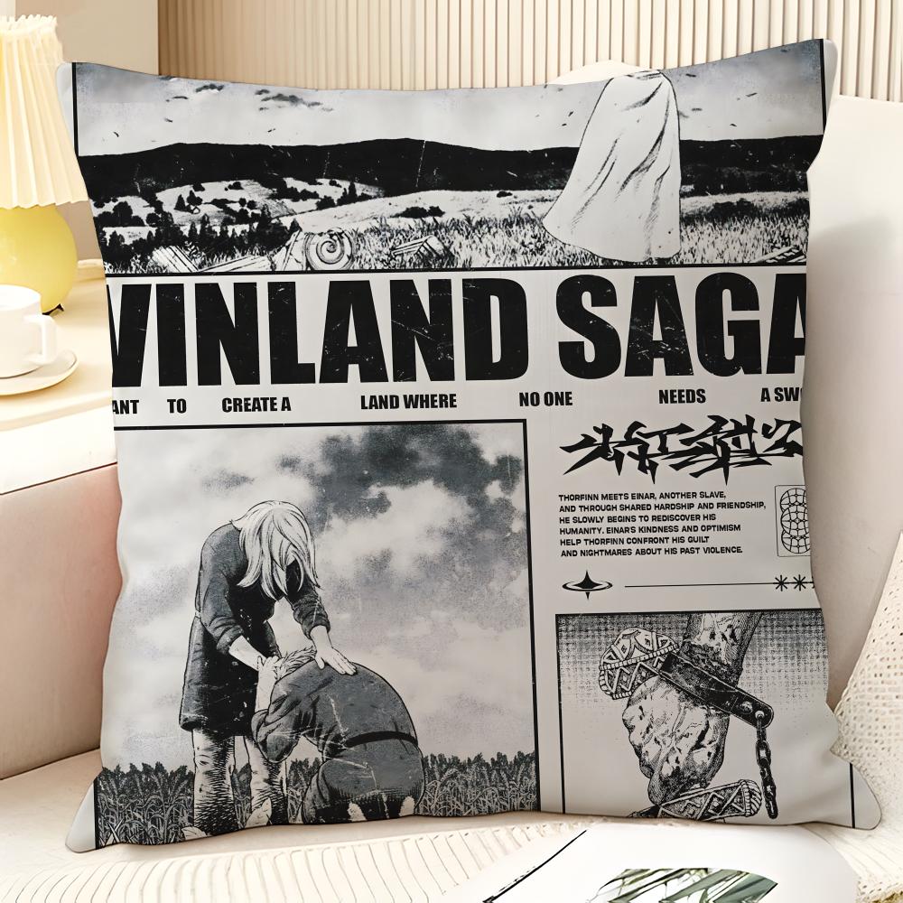 Cartoon Comic VVinland SagaPC Pillow Case Natural Linen Organic Fabric DoubleSided Printing Sofa Home Decor Gift Pillow Case