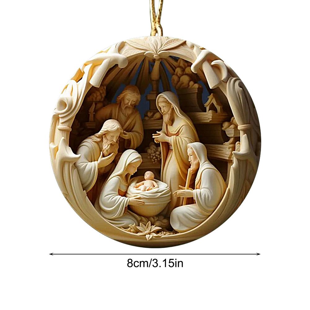 Christmas Tree Pendant Jesus Christ Hanging Ornaments Christmas Tree Ornament Christian Gifts Exquisite Xmas Ornaments