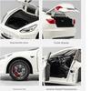 1/24 Scale Tesla Model3 Towing RV Alloy Model, Open Door Car Ornaments for Children's Sound and Light Toys To Give Gifts To Boys