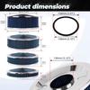 5-1/8 Carb Neck High Flow Air Cleaner Set 14in X 2in/3in/4in/5in Chrome Round Performance Thru Air Cleaner Filter OFI178