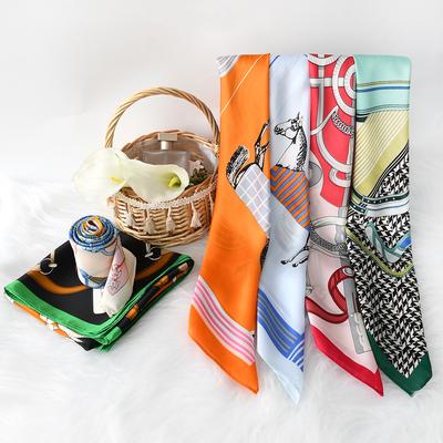 Women'S New Fashionable Atmosphere Simulation Silk Scarf Neck Protection Scarf Spring Summer Autumn Square Scarf