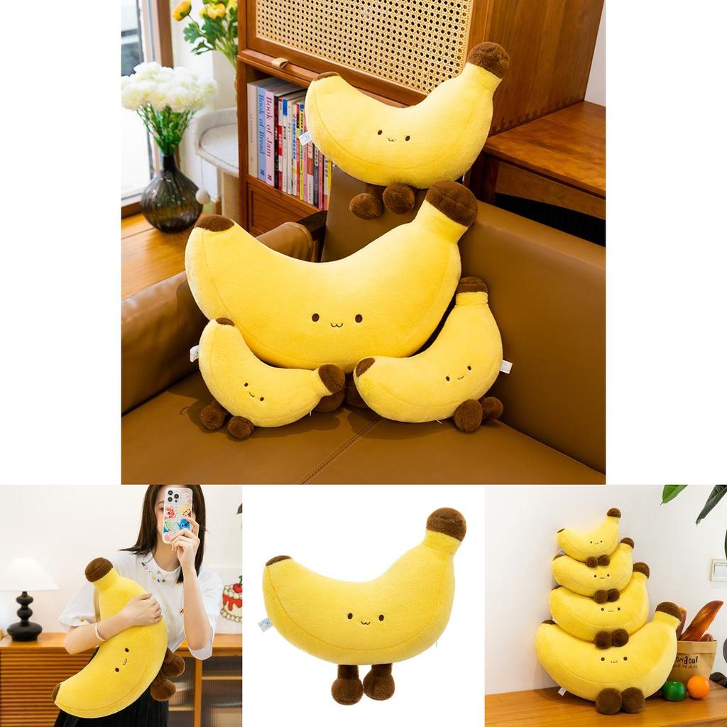 Plush Banana Pillow For Kids Soft Cartoon Fruit Gift For Girls
