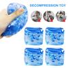 1/2/4Pcs Stress Cube Fidget Toy TPR Slow Rebound Anxiety Relief Liquid Snowflake Filled Square Ice Cube Squishes Sensory Toy Kids Adults Gift