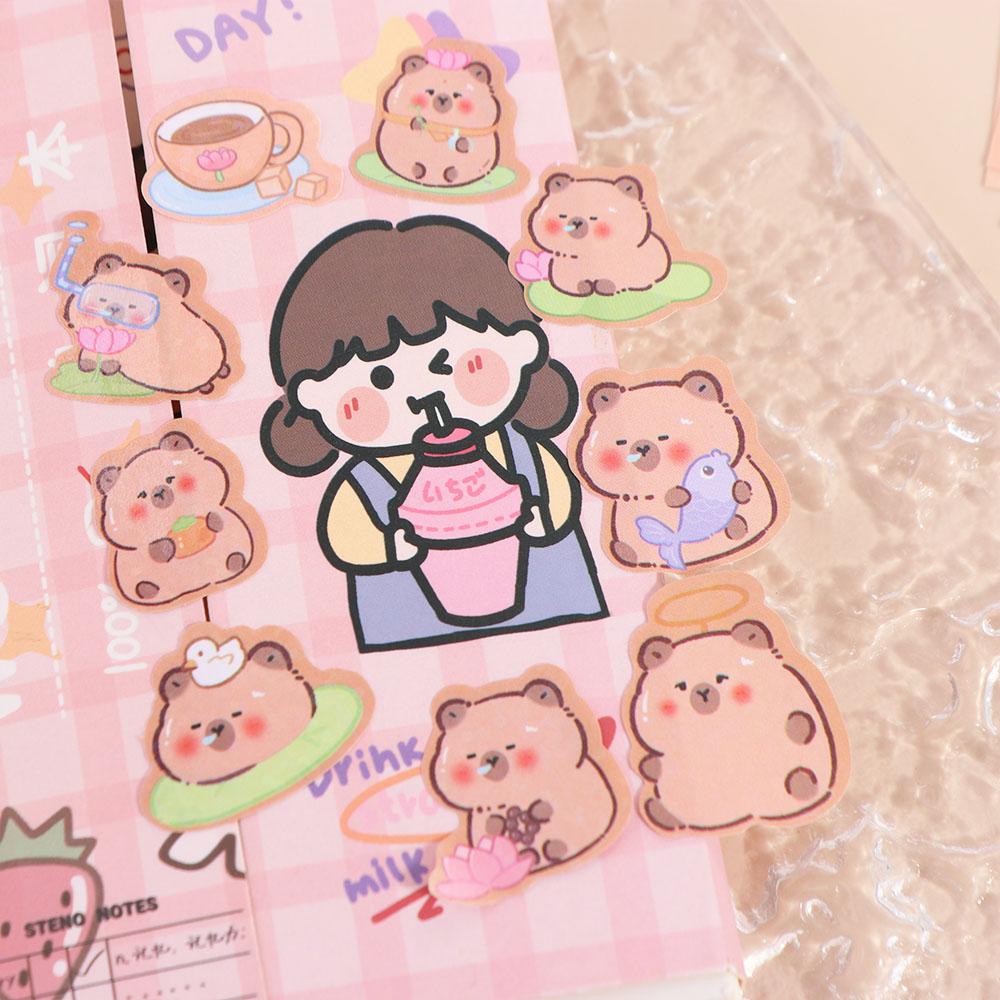 10Sheets Scrapbooking Capybara Stickers Capybara Kids Toys Sticker  Notebook