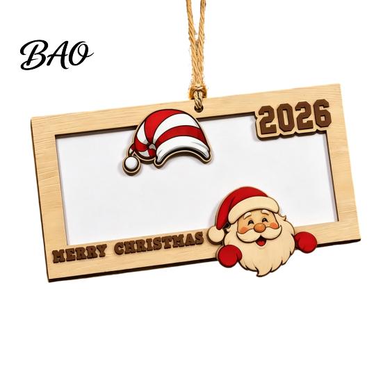 Wooden Christmas Tree Decor Money Holders for Cash, Holiday Cash Gift Unique Tag Holder Hanging Ornaments Xmas Tree, Home Party Supplies Favor Pendant