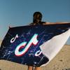 T-TikToks Logo Microfiber Printed Beach Towel Mountain Climbing Yoga Beach Swimming Running Absorbent Soft Towel