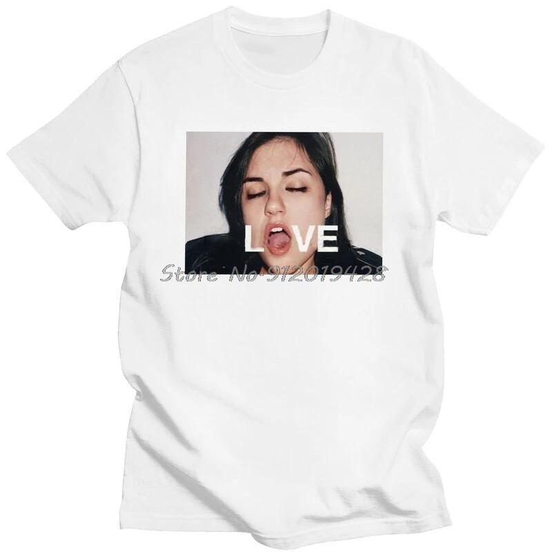 

Класична футболка Sasha Grey Love Чоловіча футболка з коротким рукавом з принтом фільму Топи Мода Вуличний одяг Бренд Футболка Одяг XXXXL білий