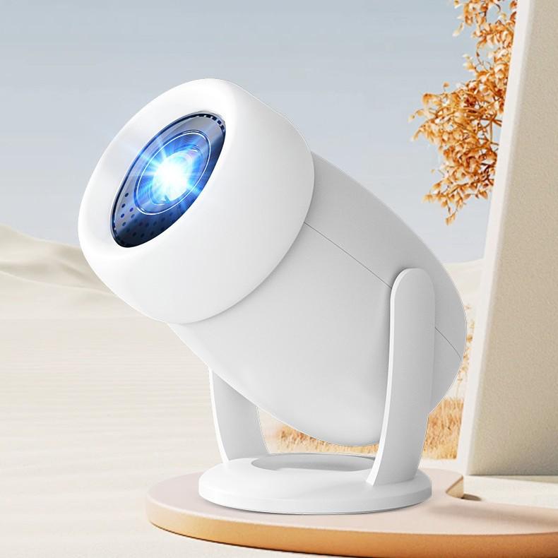 

HY400 HD Mini Projector: Portable, Wireless Screen Mirroring, 180° Rotation for Home Use AU Power Adapter