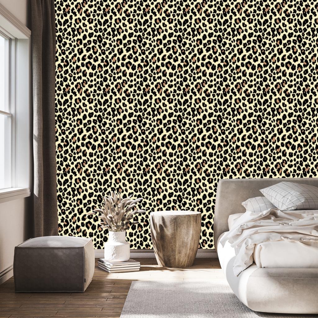 Animal Skin Wallpaper Brown, Beige, Black and Cream 50x1000